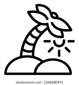 Summer island icon outline vector. Extreme surfing. Active freestyle