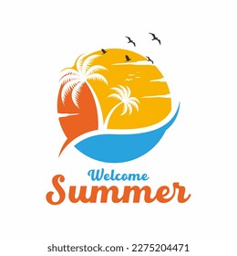ilustración vectorial de la isla de verano	