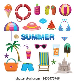 Summer item vector. Cute illustration.