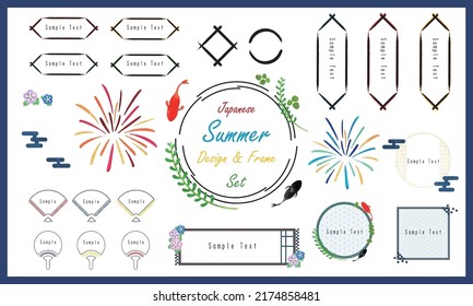 Summer Japanese Design Material Frame Set