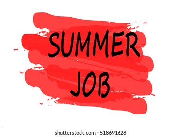 summer job vector card