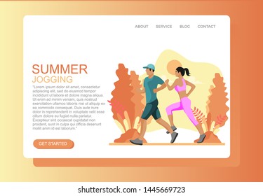 Summer Jogging, Website Banner Background