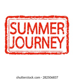 SUMMER JOURNEY stamp text design