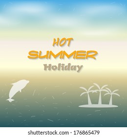 Summer journey vector text typography vintage poster