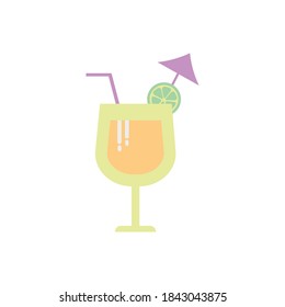 Summer Juice Drink Icon Clipart Vector Design 
