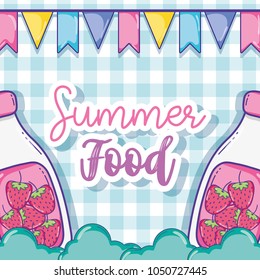 Summer juice and food