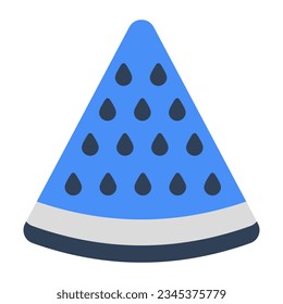 Sommersaftsymbol, Vektordesign der Wassermelonscheibe 