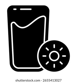 Icono del jugo del verano, Vector editable