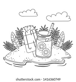 Summer juice and popsicle design