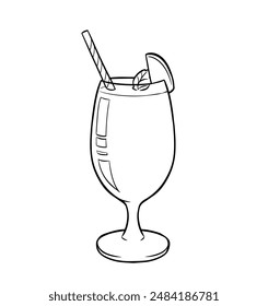 Summer Juice Sketch Illustration for Design