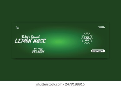 summer juice social media design template