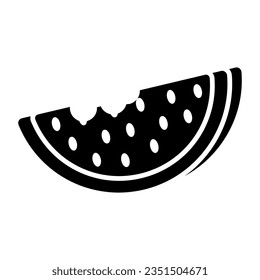 Sommersaft-Fruchtsymbol, Vektordesign der Wassermelone 