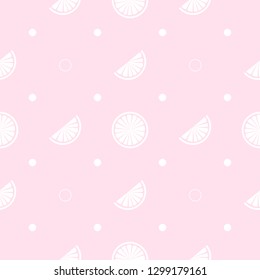 Summer juicy print.. Seamless pattern with Monochrome Citrus Slices vector illustration