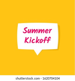 Summer Kickoff Design. Clipart Image Isolated On White Background