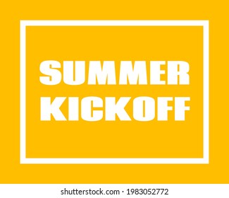 Summer Kickoff Poster Icon. Clipart Image