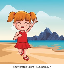 Summer kids cartoon