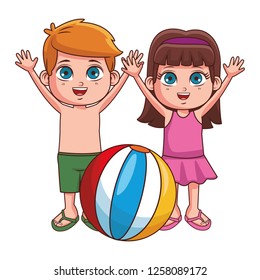 Summer kids cartoon