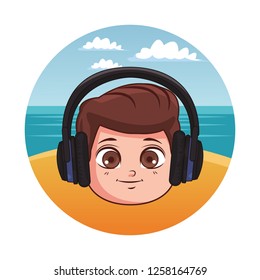 Summer kids cartoon