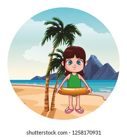 Summer kids cartoon