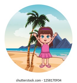 Summer kids cartoon