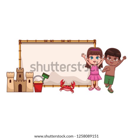 Summer kids cartoon