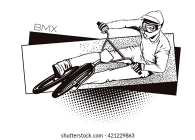 Summer kinds of sports. BMX cycling.