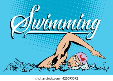 Summer kinds of sports. Swimming.
