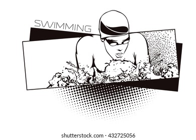 Summer kinds of sports. Swimming.