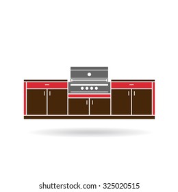  Summer Kitchen with grill color design
