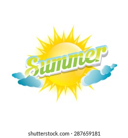 summer label. vector summer background. summer poster