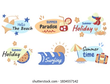 Summer label Vector Logo for banner, poster, flyer