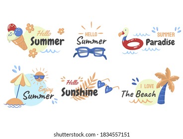 Summer label Vector Logo for banner, poster, flyer