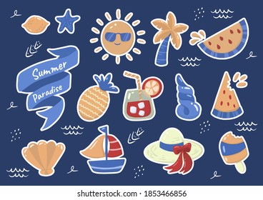 Summer label Vector Logo for banner, poster, flyer