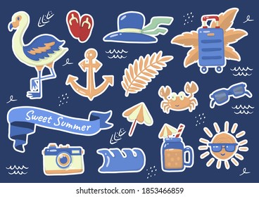 Summer label Vector Logo for banner, poster, flyer
