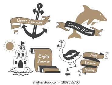 Summer label Vector Logo for banner, poster, flyer
