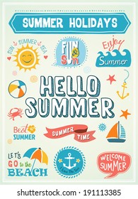 Summer Labels and Design Elements