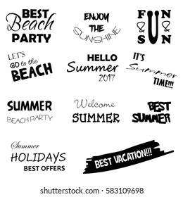 Summer Labels and Design Elements
