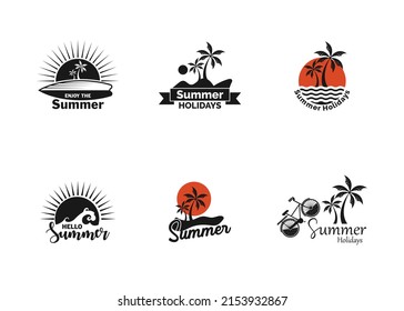 Summer Labels Set And Logo Set