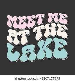 Summer Lake Retro Vector Shirt