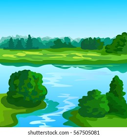 Summer landscape background