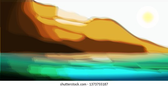 Summer landscape. Beach