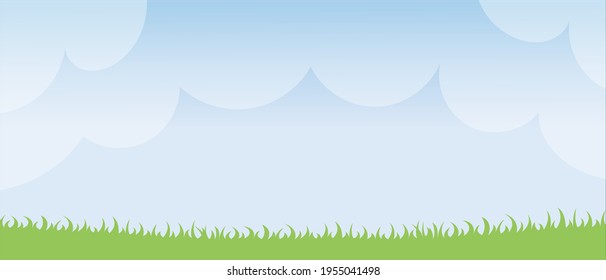Summer landscape, fields, meadows, grass on a summer day. Screensaver for cover or web design, nature of Europe.