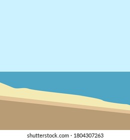 Paisaje veraniego. Imagen de mar, sol, playa, arena, sol