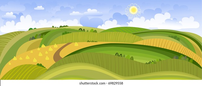Summer Landscape Panorama