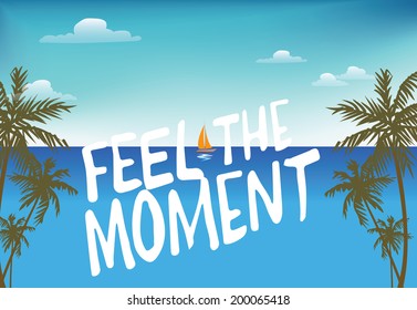 Summer landscape poster 