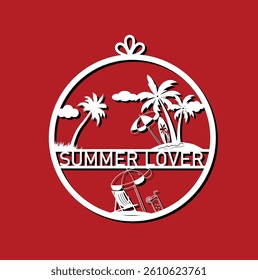 Summer Laser Cut Vector Illustrator Design 