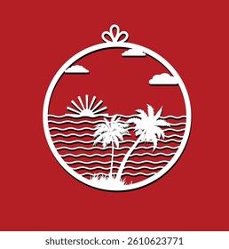 Summer Laser Cut Vector Illustrator Design 