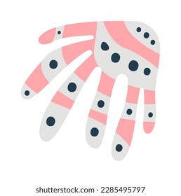 Summer leaf abstract element flat icon Floral design. Vector illustration