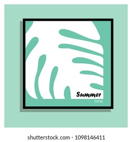 Summer leaflet.Tropic leaf.Bright color.