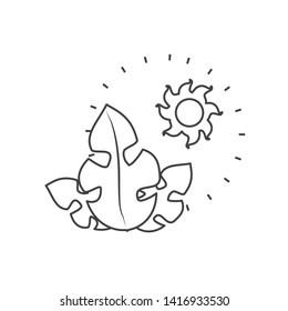 summer leafs natural with sun